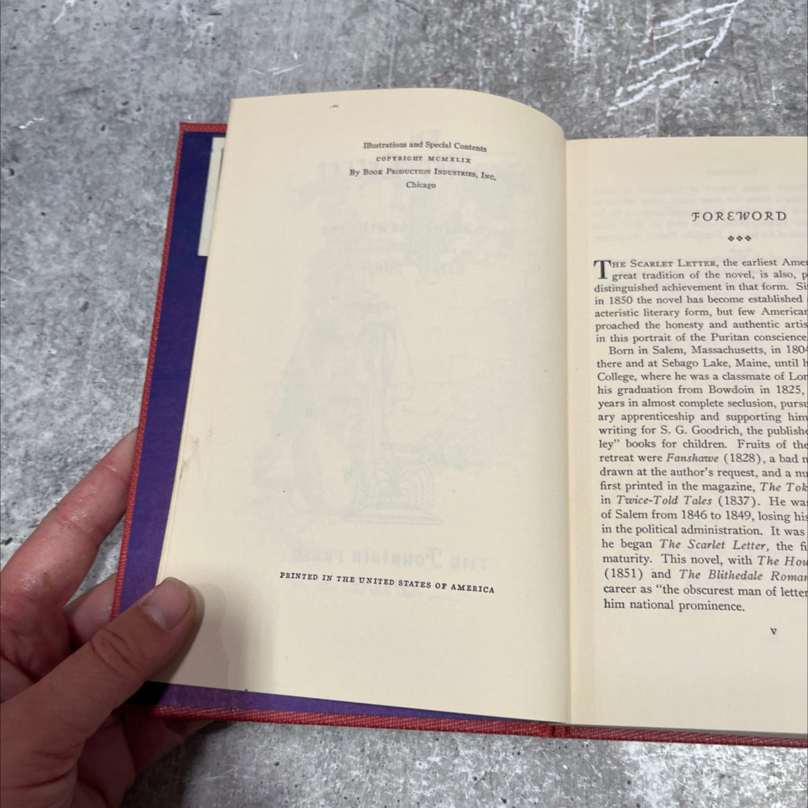 the scarlet letter book, by nathaniel hawthorne, 1949 Hardcover image 3