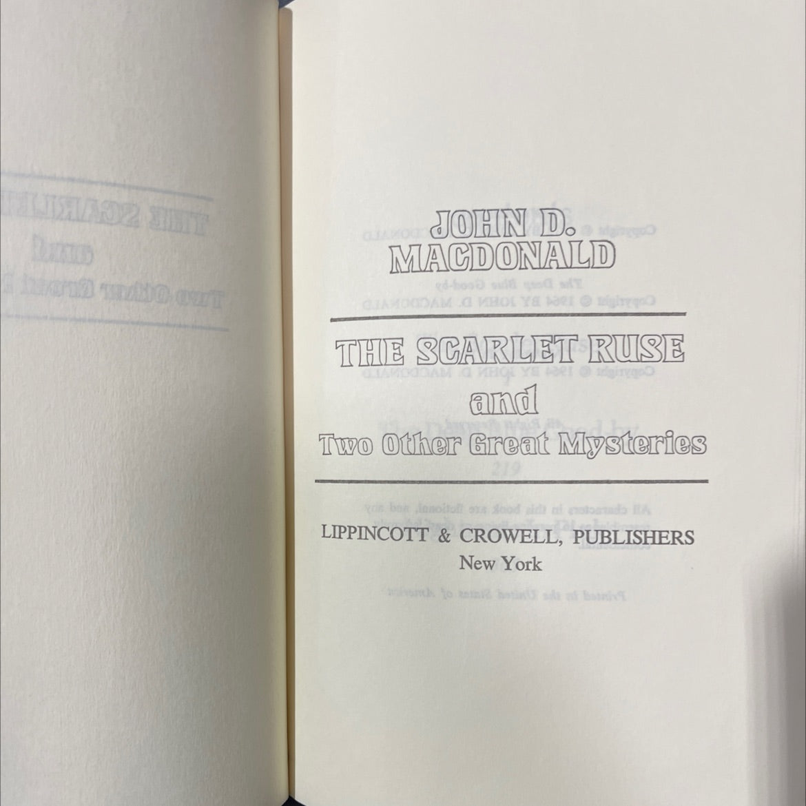 the scarlet ruse book, by john d. macdonald, 1973 Hardcover image 2