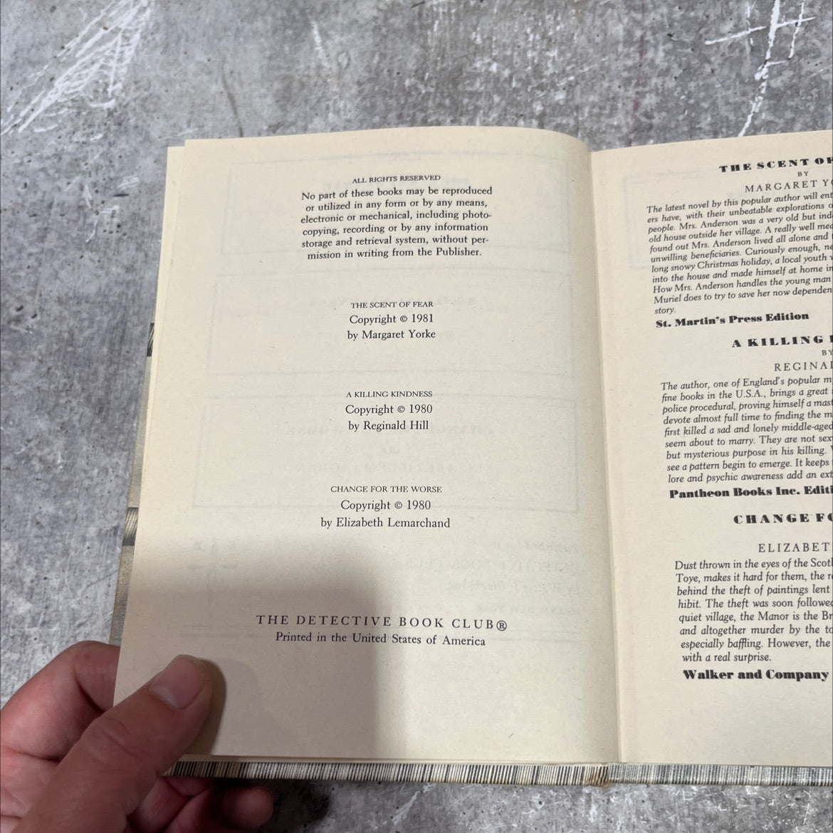 the scent of fear book, by margaret yorke, 1981 Hardcover image 3