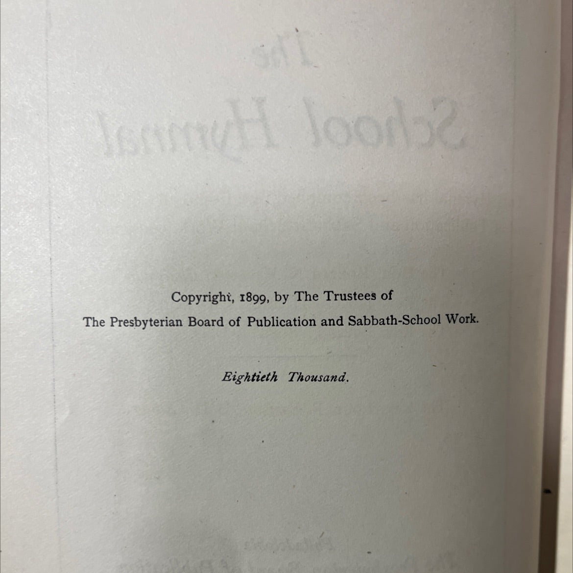 the school hymnal book, by unknown, 1902 Hardcover image 3