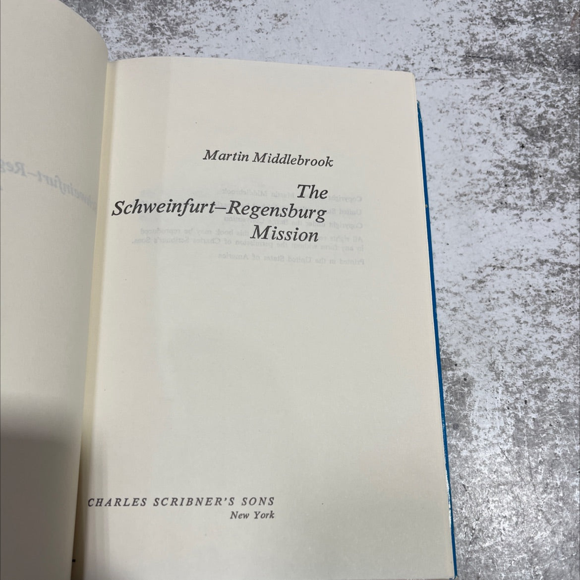 the schweinfurt-regensburg mission book, by martin middlebrook, 1983 Hardcover image 2