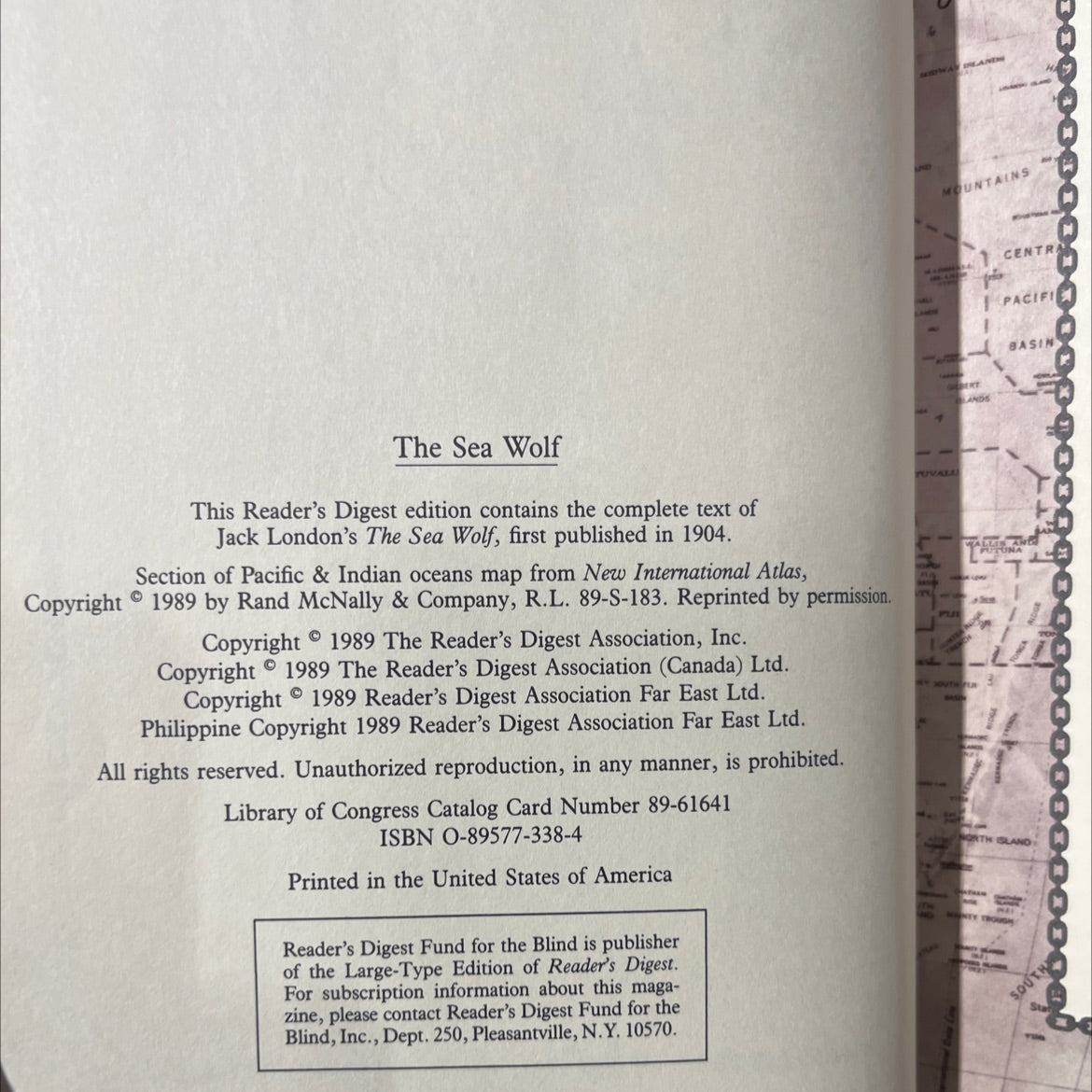 the sea wolf book, by jack london, 1989 Hardcover image 3