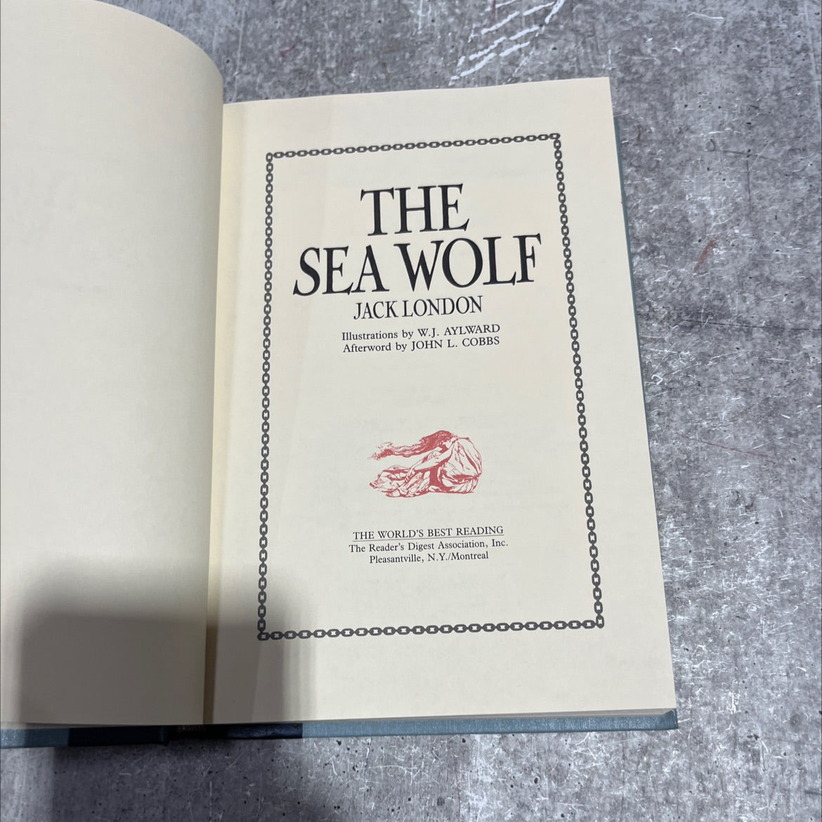 the sea wolf book, by jack london, 1989 Hardcover image 2