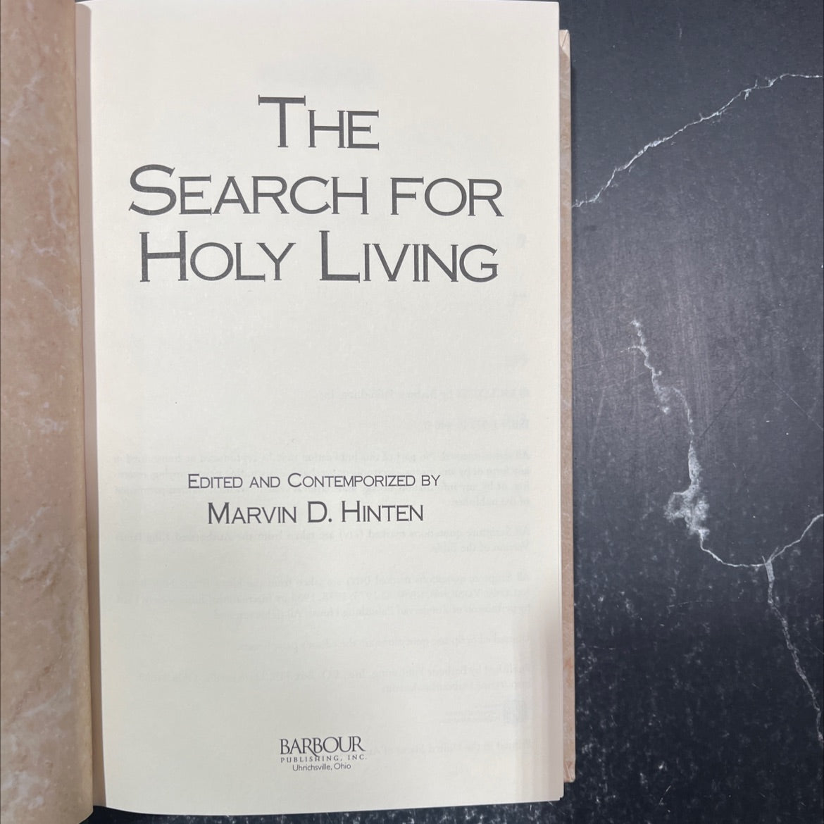 the search for holy living book, by marvin d. hinten, 1999 Hardcover image 2