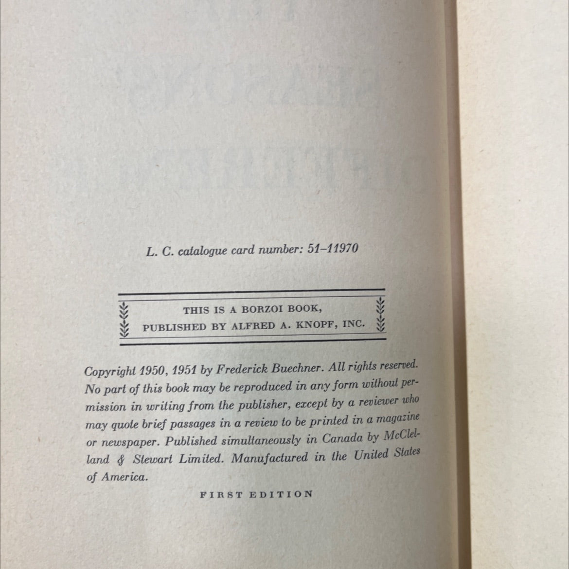 the seasons' difference book, by Frederick Buechner, 1951 Hardcover image 3