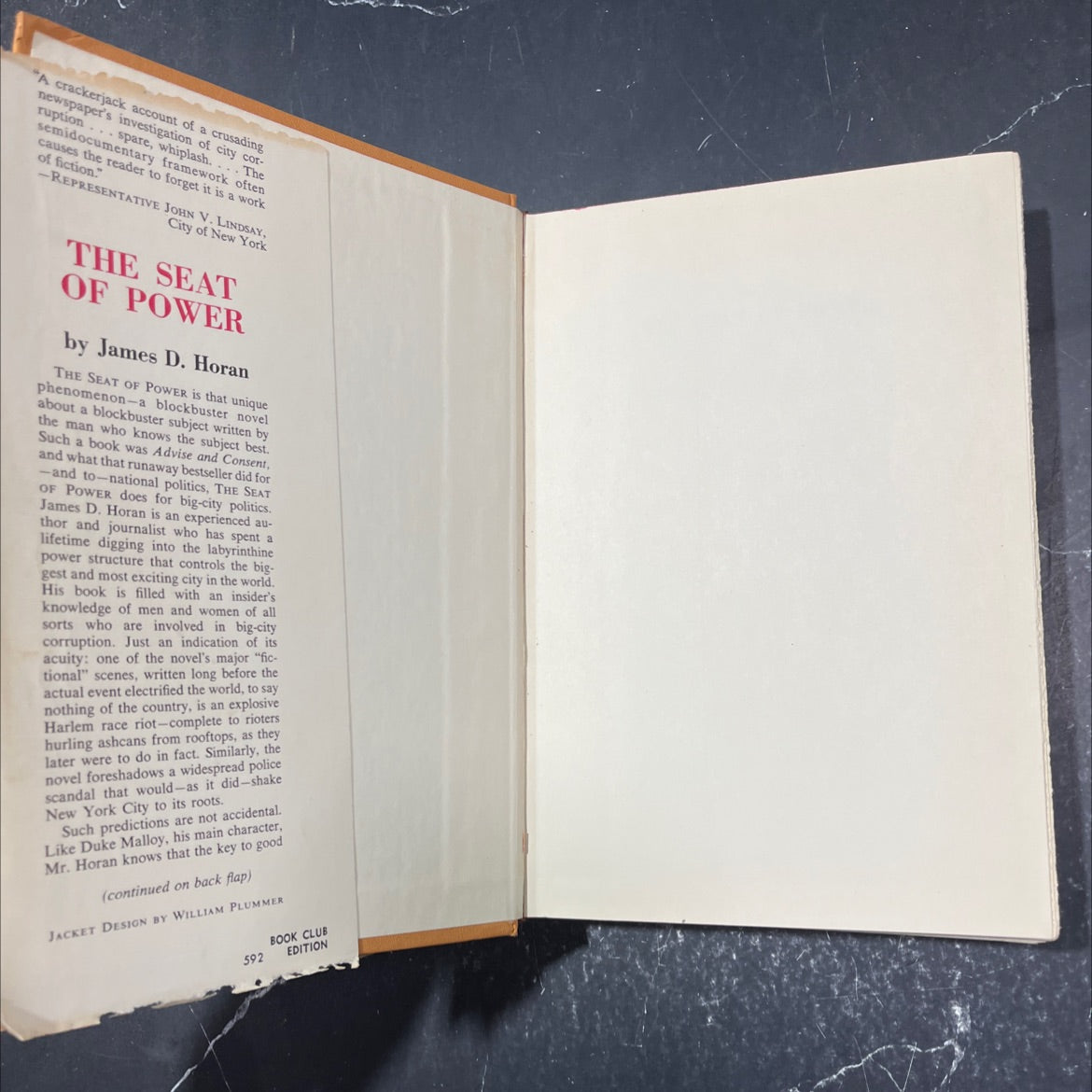 the seat of power book, by James D. Horan, 1965 Hardcover image 4