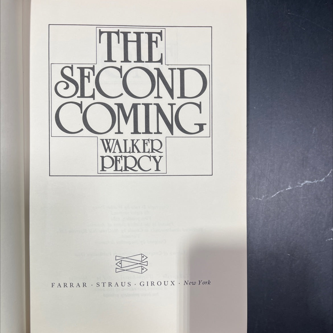 the second coming book, by walker percy, 1980 Hardcover image 2