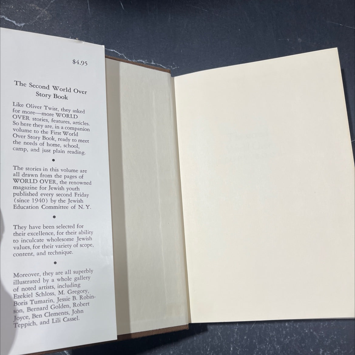 the second world over story book an illustrated anthology for jewish youth book, by norton belth, 1970 Hardcover image 4
