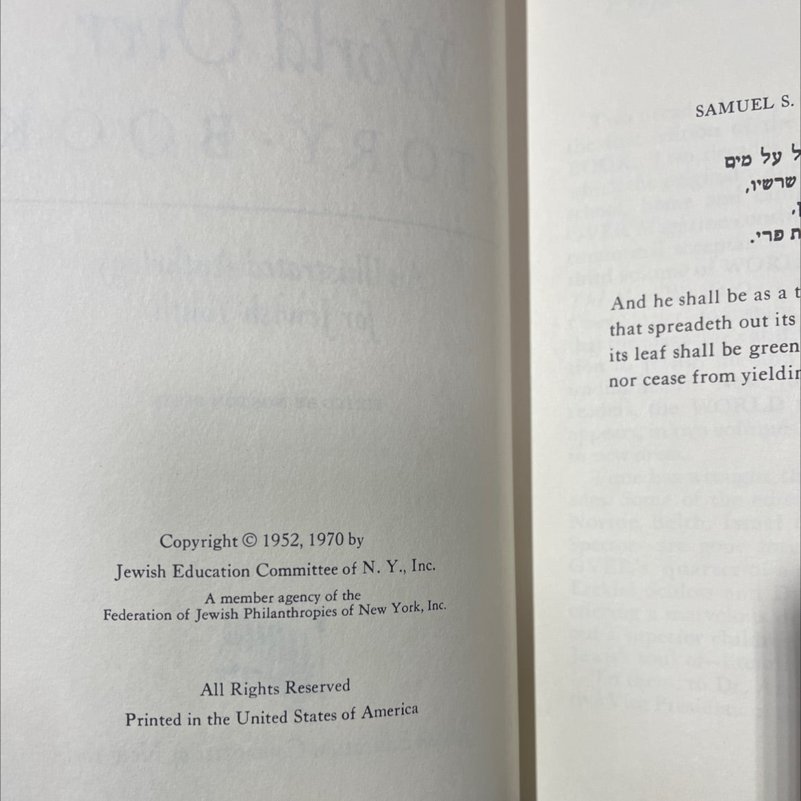 the second world over story book an illustrated anthology for jewish youth book, by norton belth, 1970 Hardcover image 3