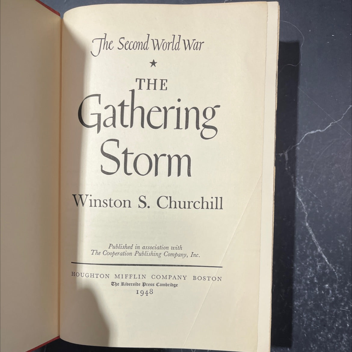 the second world war the gathering storm book, by winston s. churchill, 1948 Hardcover image 2