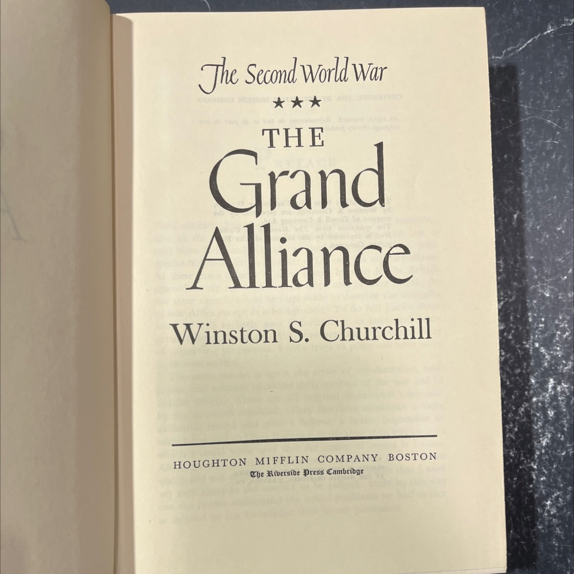 the second world war book, by winston s. churchill, 1950 Hardcover image 2