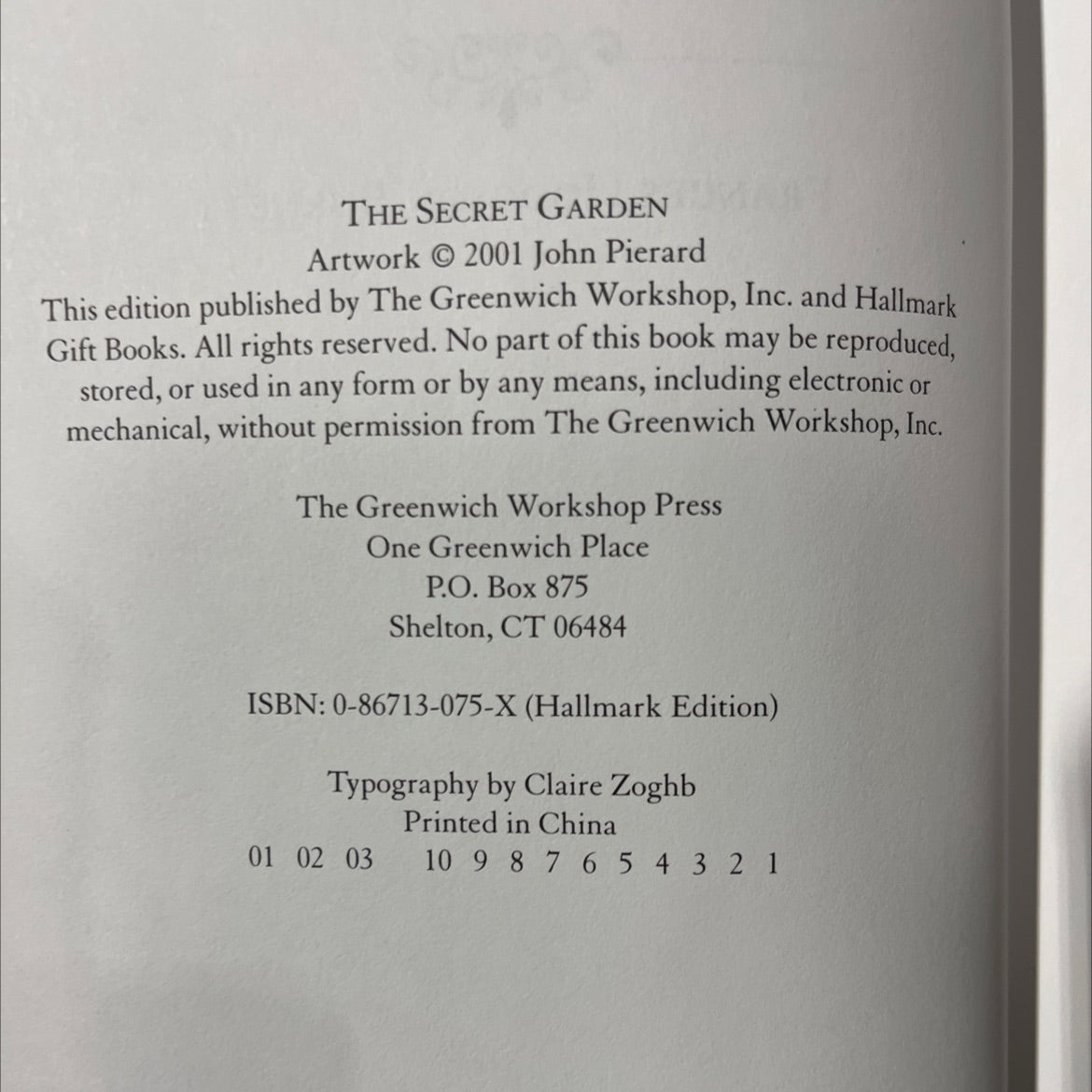 the secret garden book, by frances hodgson burnett, 2001 Hardcover image 3