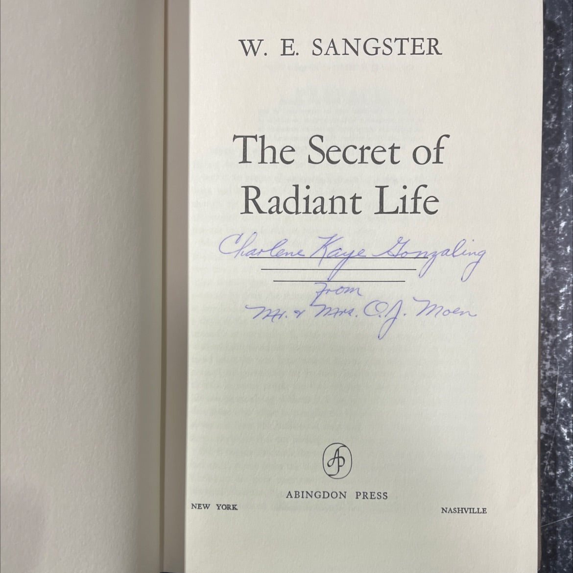 the secret of radiant life book, by w. e. sangster, 1957 Hardcover image 2
