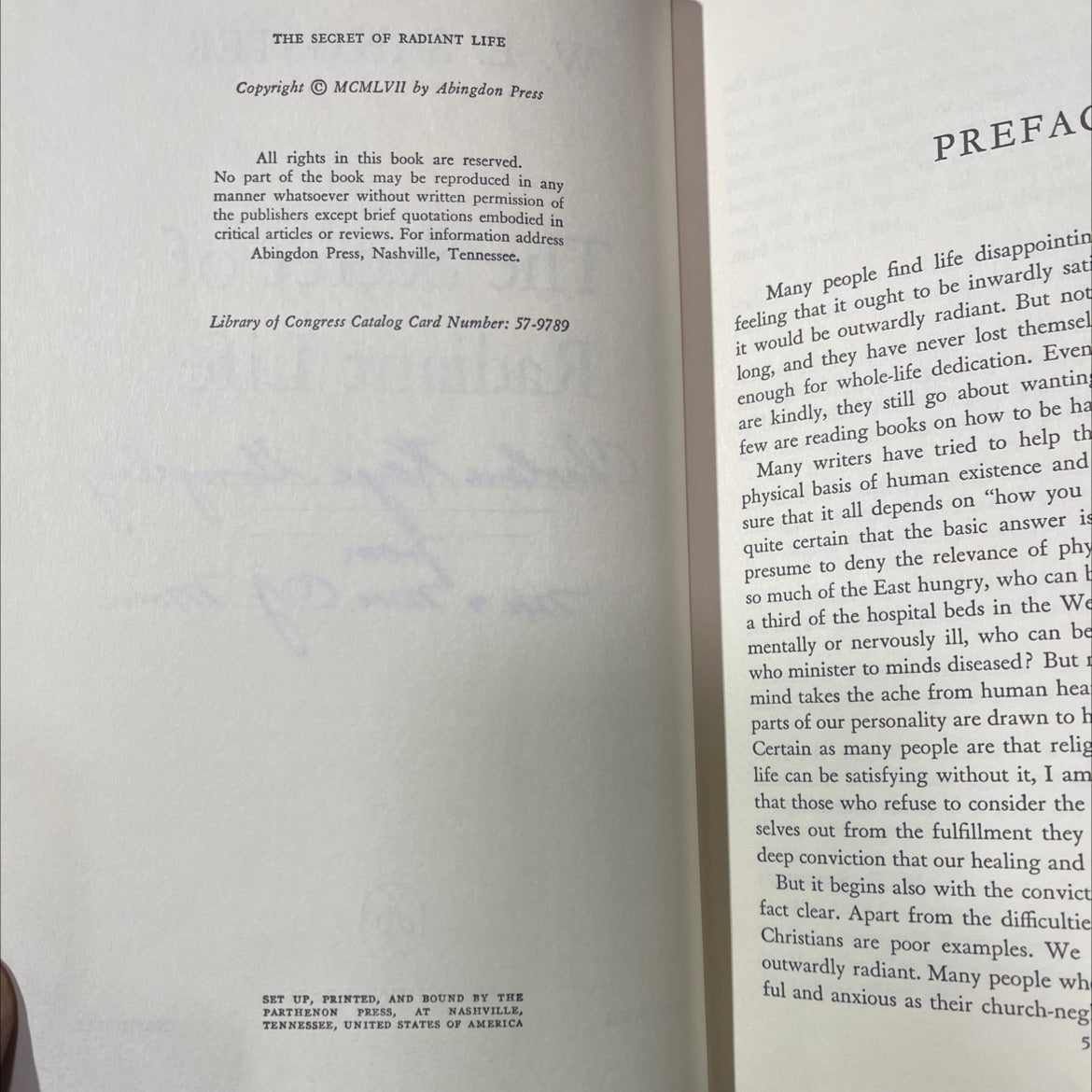 the secret of radiant life book, by w. e. sangster, 1957 Hardcover image 3