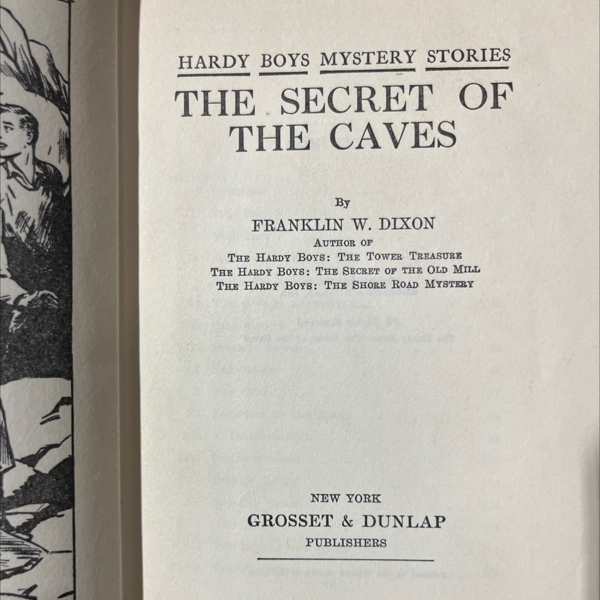 the secret of the caves book, by franklin w. dixon, 1929 Hardcover image 2