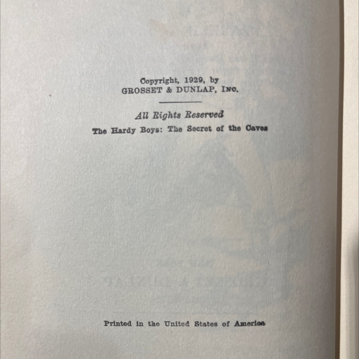the secret of the caves book, by franklin w. dixon, 1929 Hardcover image 3
