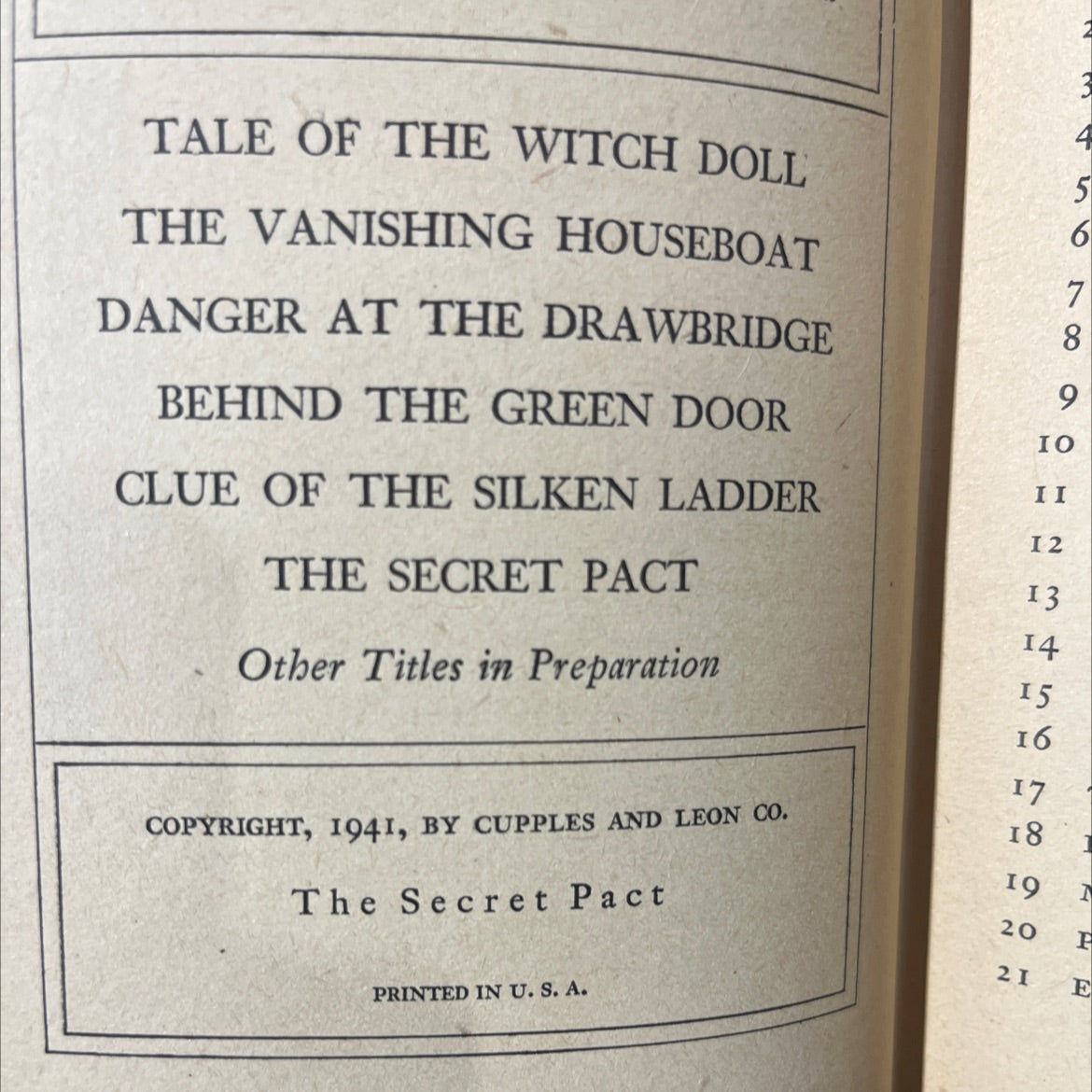 the secret pact book, by mildred a. wirt, 1941 Hardcover image 3