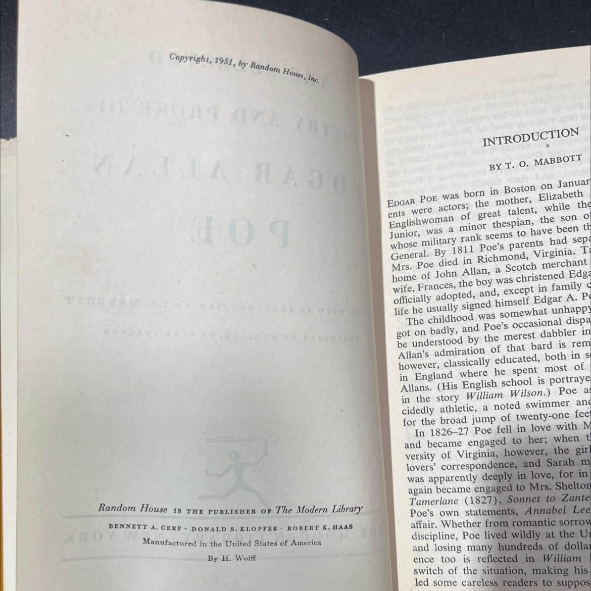 the selected poetry and prose of edgar allan poe book, by edgar allan poe, 1951 Hardcover image 3