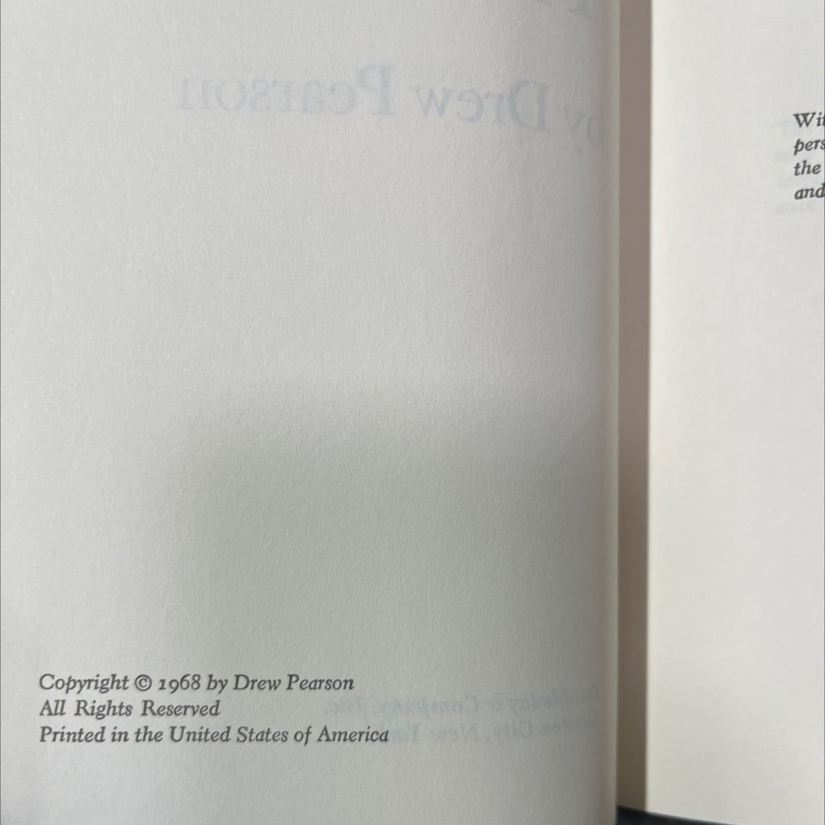 the senator book, by drew pearson, 1968 Hardcover image 3