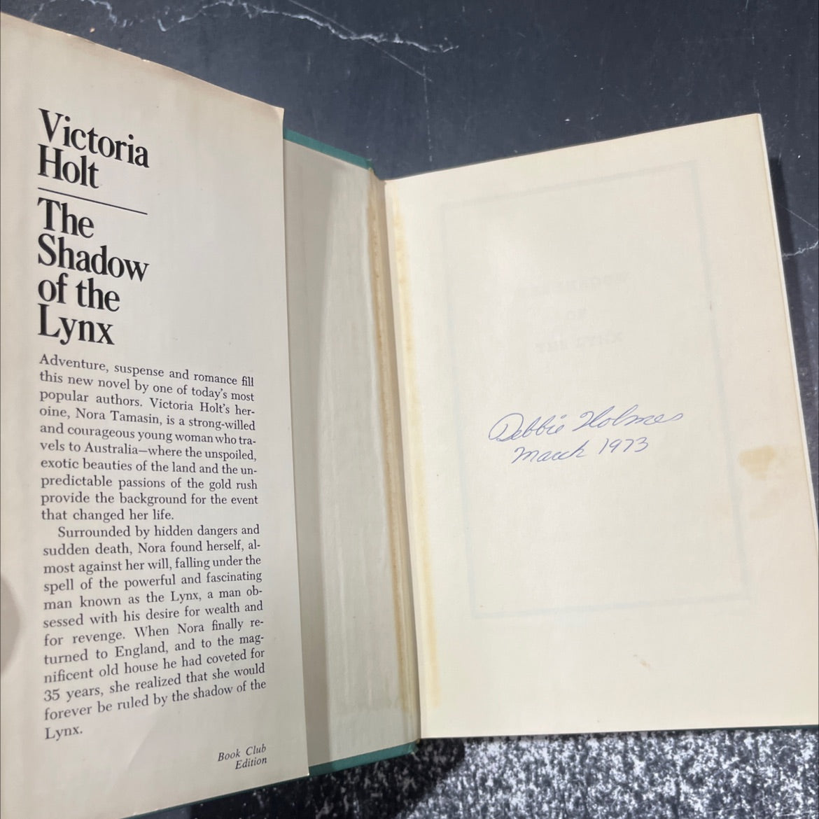 the shadow of the lynx book, by victoria holt, 1971 Hardcover image 4