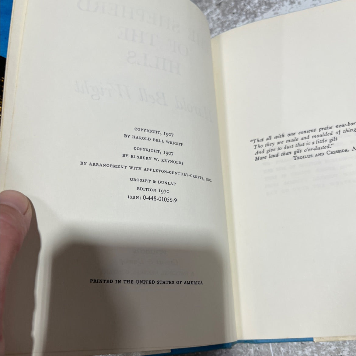 the shepherd of the hills book, by harold bell wright, 1970 Hardcover image 3