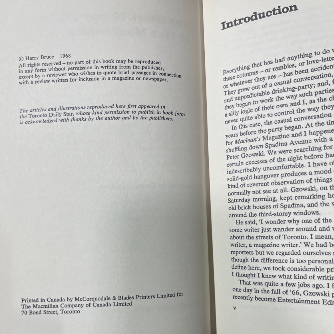 the short, happy walks of max macpherson book, by harry bruce, 1968 Hardcover image 3