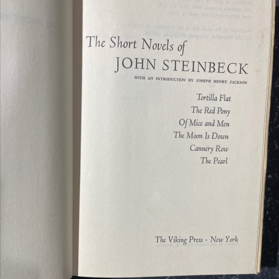 the short novels of john steinbeck book, by john steinbeck, 1963 Hardcover image 2