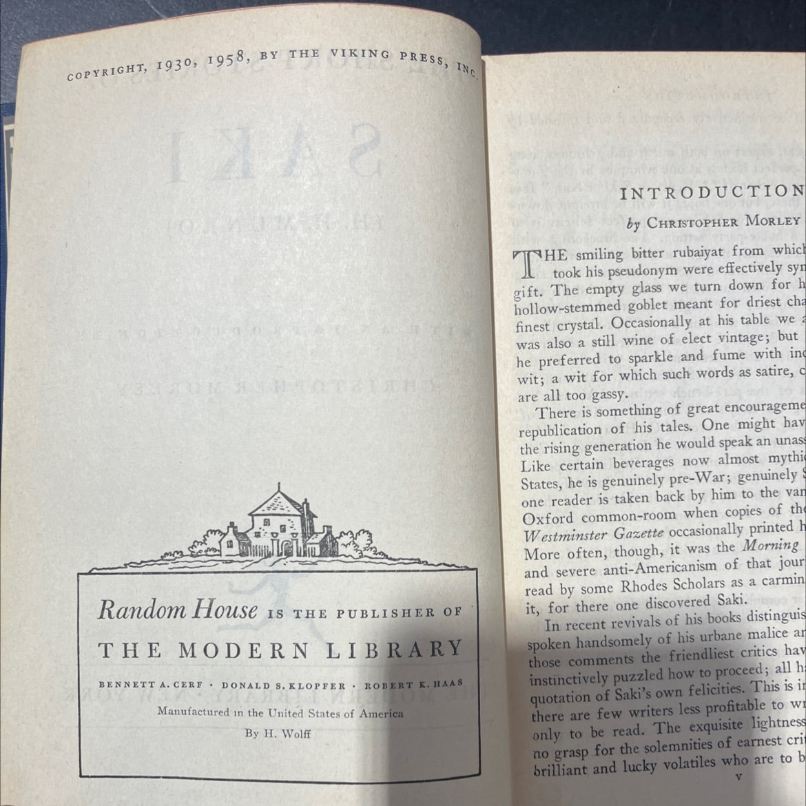 the short stories of saki book, by h. h. munro, 1958 Hardcover image 3