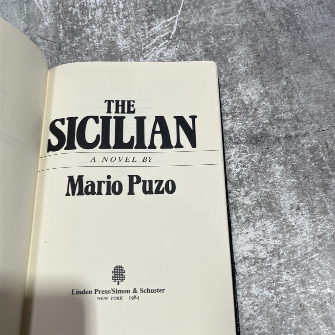 the sicilian book, by mario puzo, 1984 Hardcover image 2
