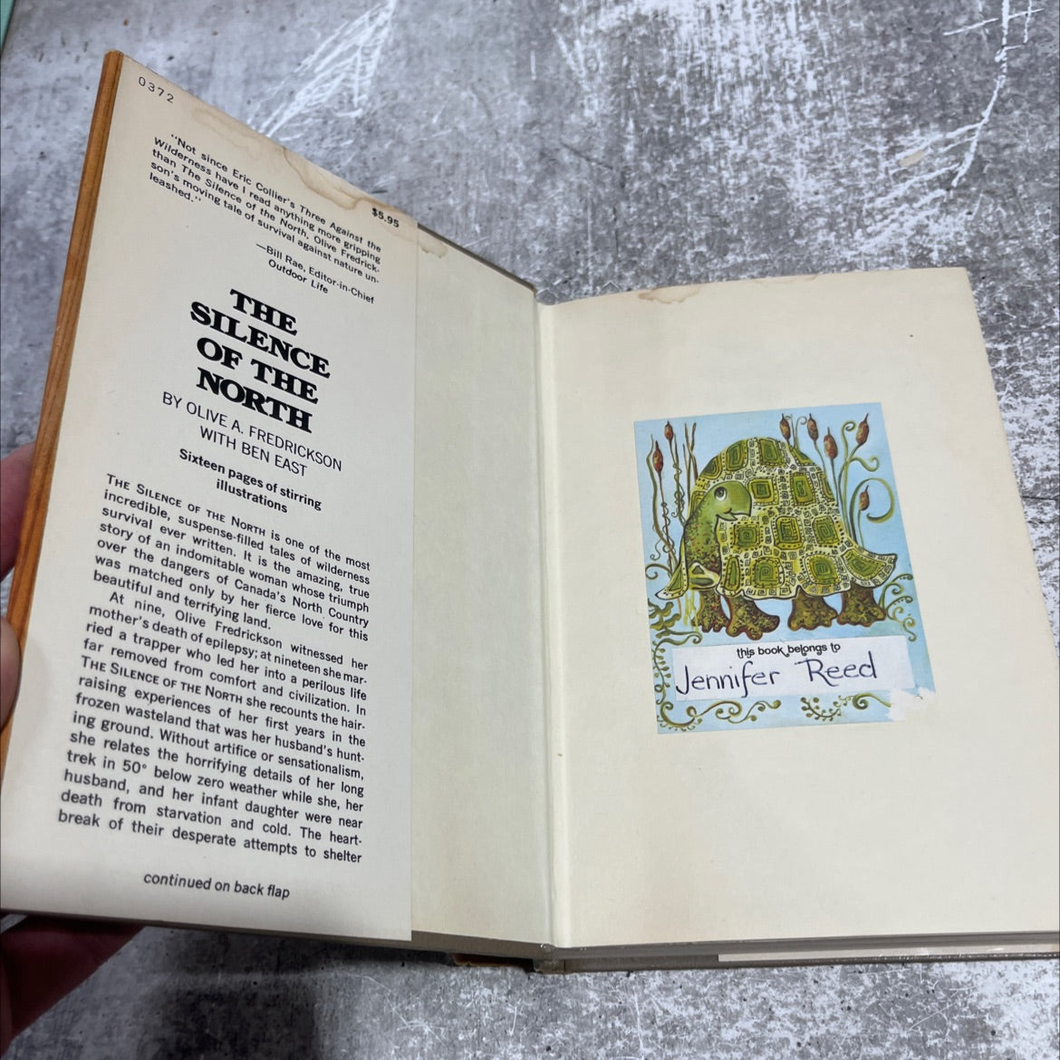 the silence of the north book, by Olive A. Fredrickson with Ben East, 1972 Hardcover image 4