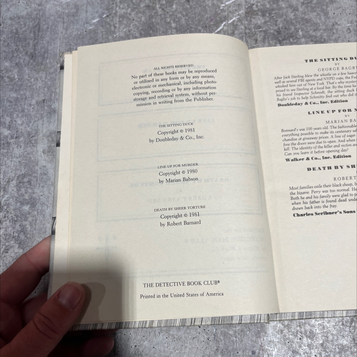 the sitting duck book, by george bagby, 1981 Hardcover image 3
