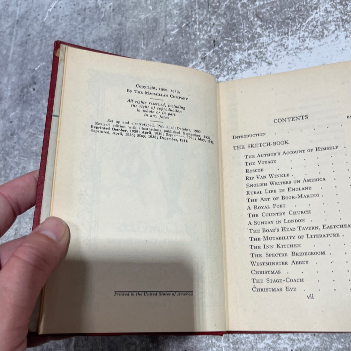 the sketch book book, by washington irving, 1929 Hardcover image 3