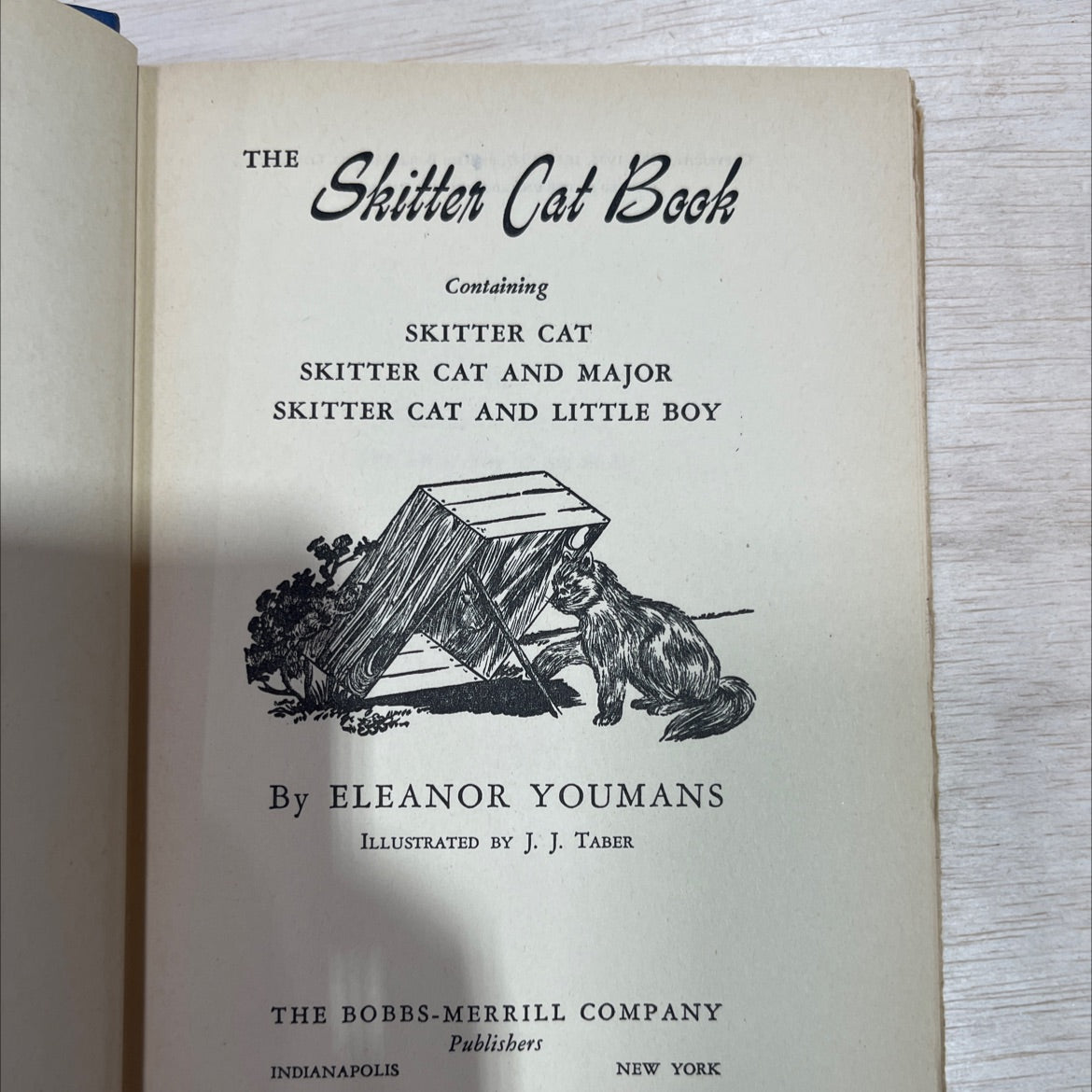 the skitter cat book containing skitter cat skitter cat and major skitter cat and little boy book, by eleanor youmans, image 2