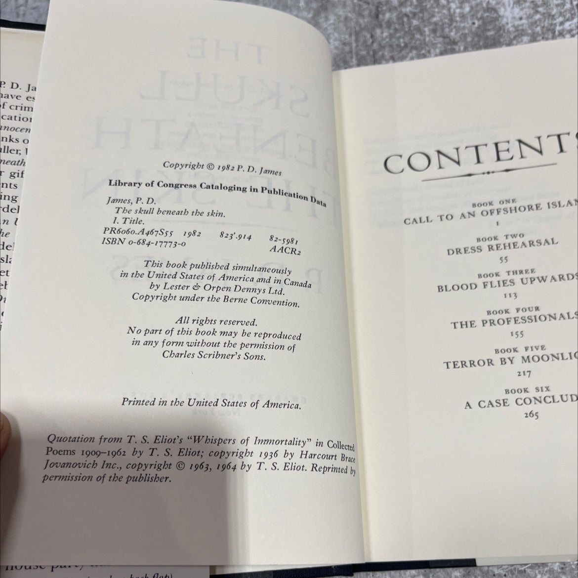 the skull beneath the skin book, by P. D. James, 1982 Hardcover image 3
