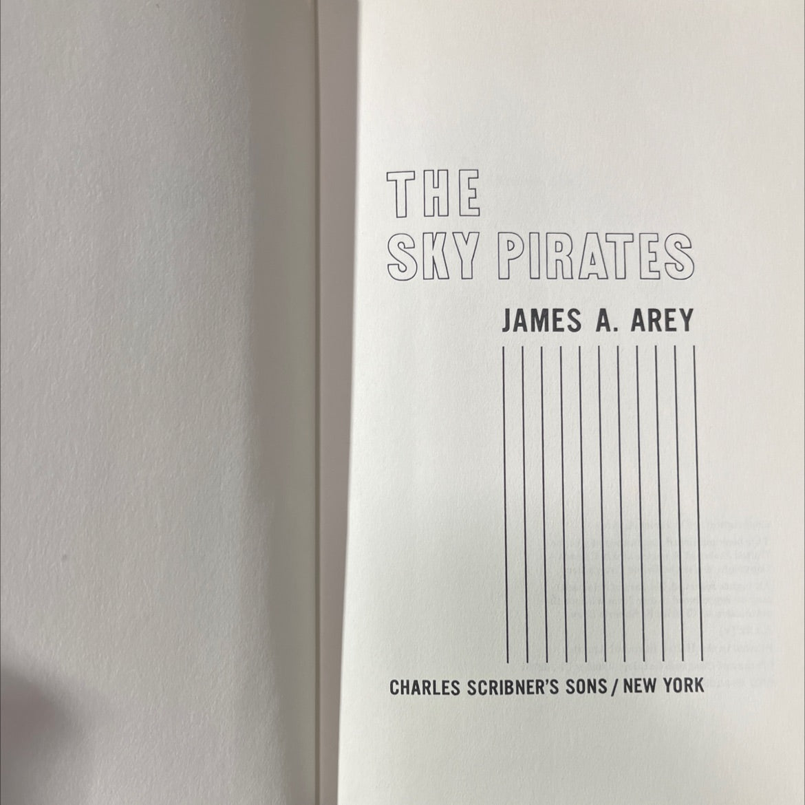 the sky pirates book, by james a. arey, 1972 Hardcover image 2
