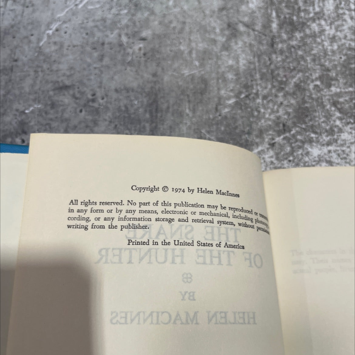 the snare of the hunter book, by helen macinnes, 1974 Hardcover image 3