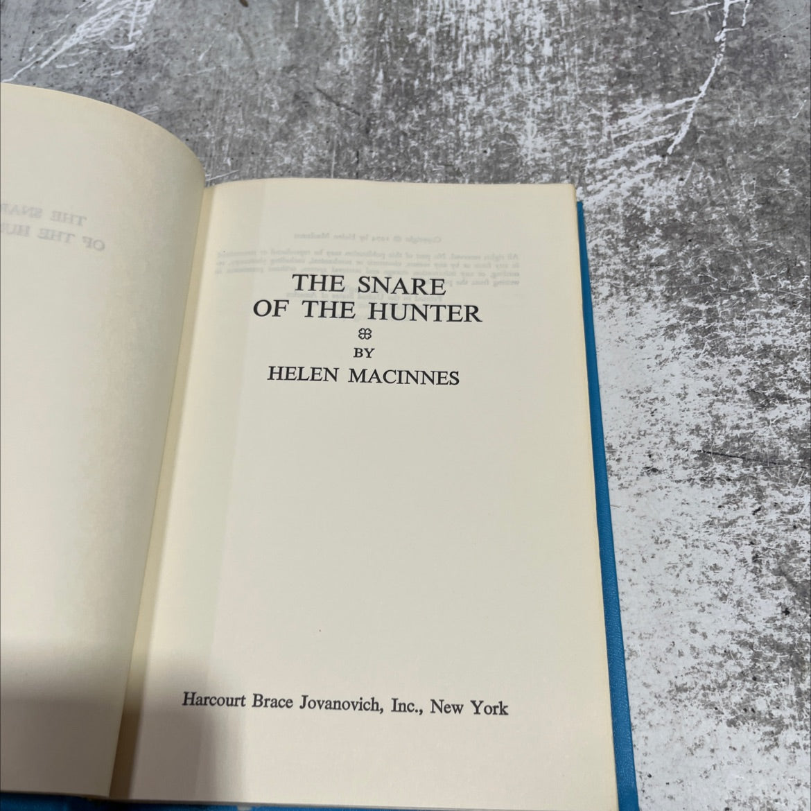 the snare of the hunter book, by helen macinnes, 1974 Hardcover image 2