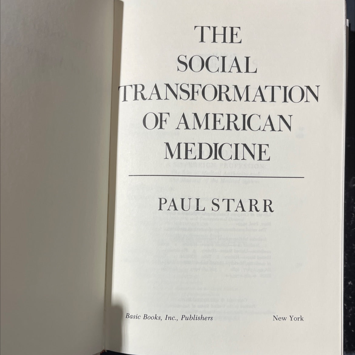 the social transformation of american medicine book, by Paul Starr, 1982 Hardcover image 2