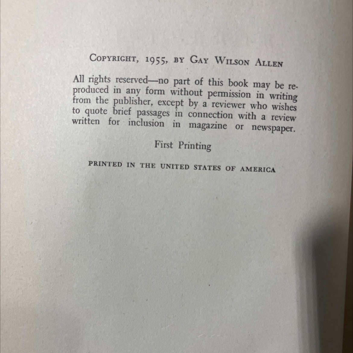 the solitary singer a critical biography of walt whitman book, by gay wilson allen, 1955 Hardcover image 3