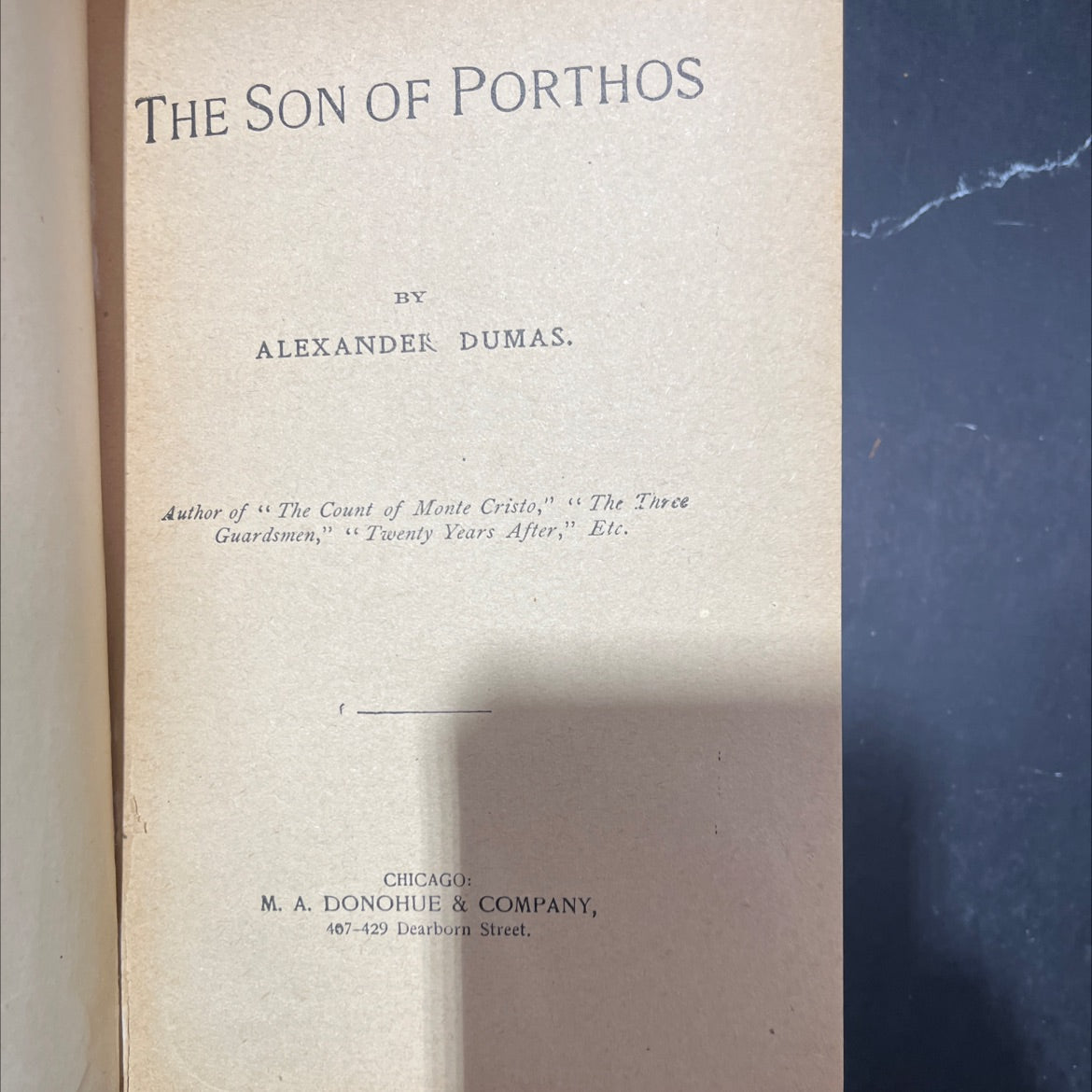 the son of porthos book, by alexander dumas, unknown Hardcover image 2