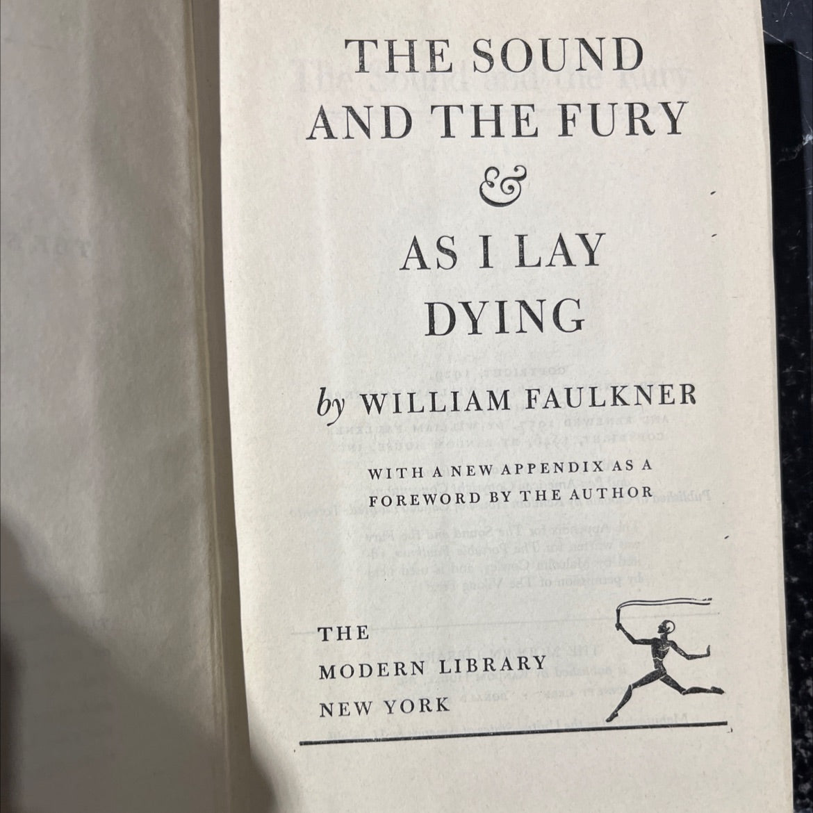 the sound and the fury & as i lay dying book, by william faulkner, 1956 Hardcover image 2