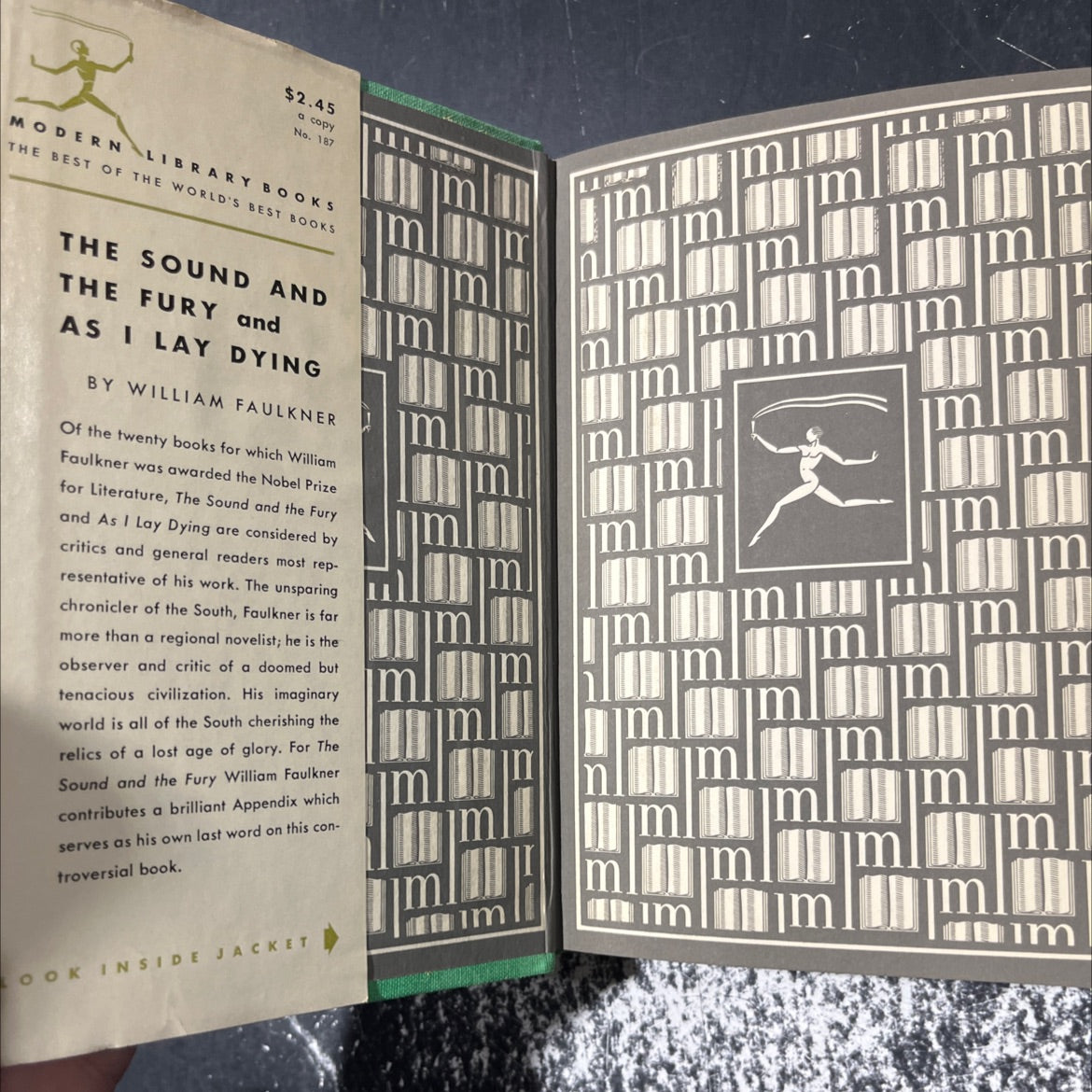 the sound and the fury & as i lay dying book, by william faulkner, 1956 Hardcover image 4