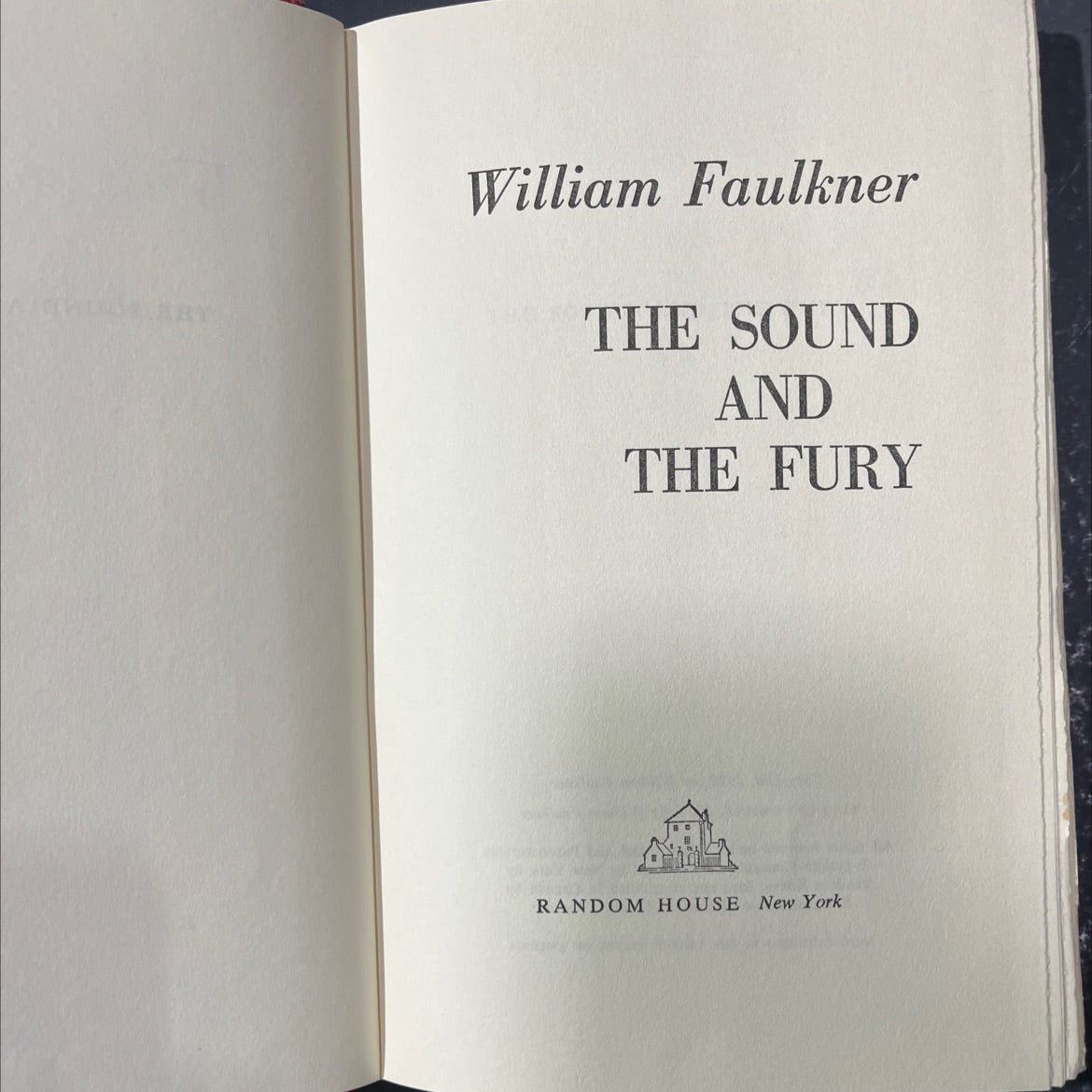 the sound and the fury book, by William Faulkner, 1956 Hardcover image 2