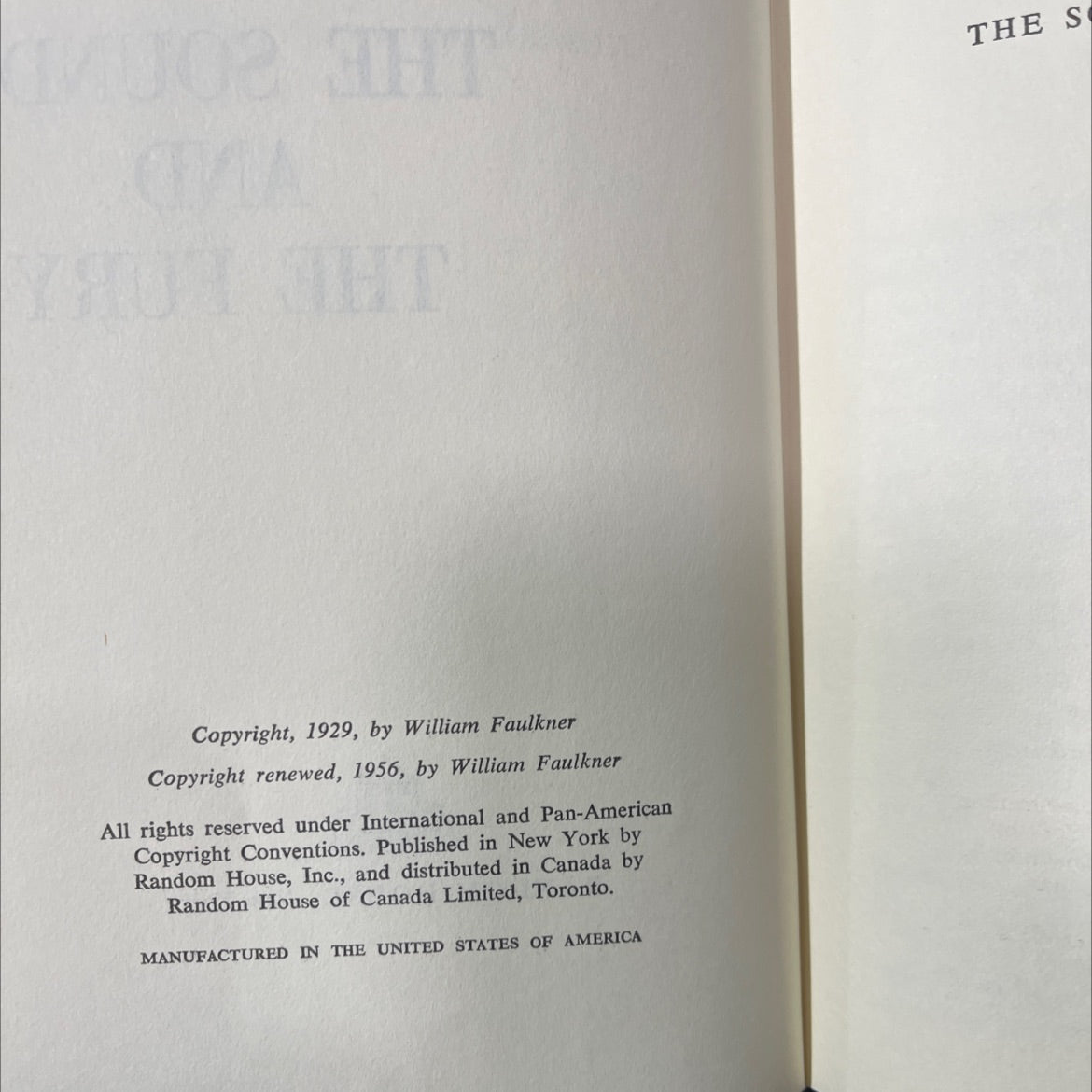 the sound and the fury book, by William Faulkner, 1956 Hardcover image 3
