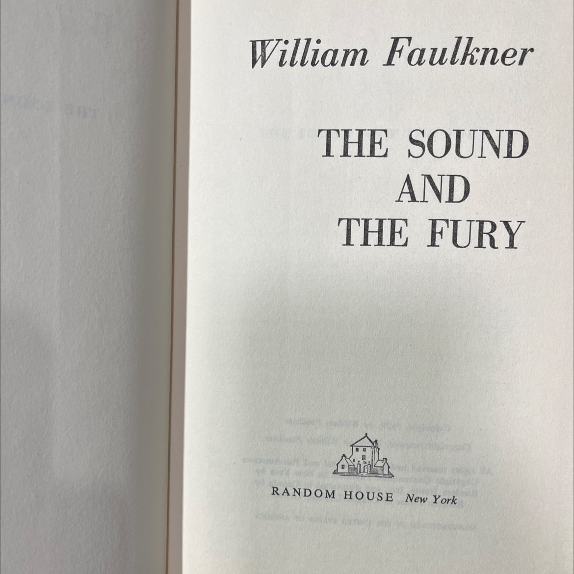 the sound and the fury book, by William Faulkner, 1956 Hardcover image 2
