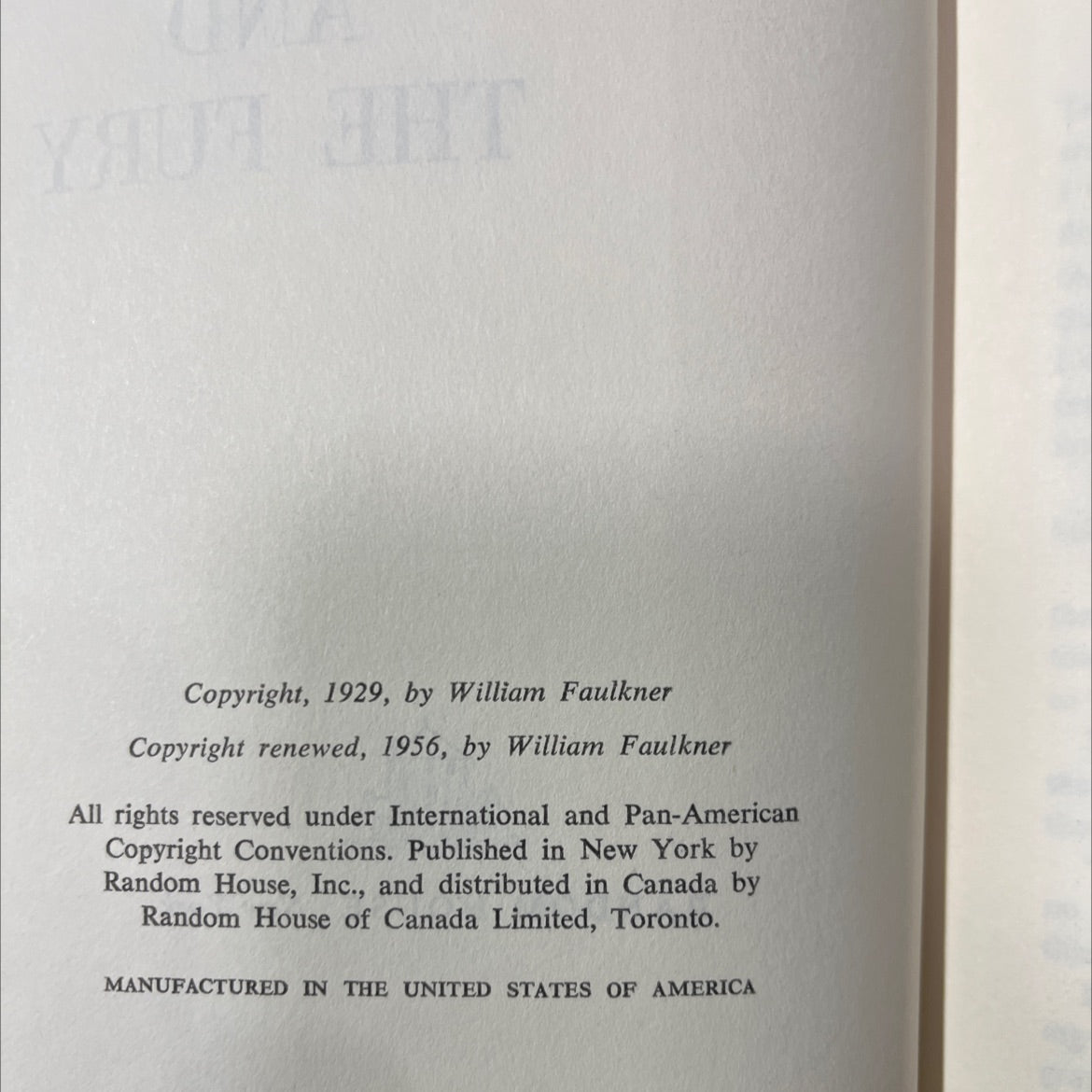 the sound and the fury book, by William Faulkner, 1956 Hardcover image 3