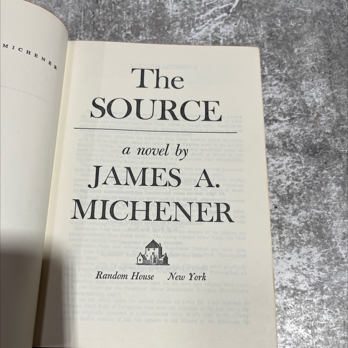 the source book, by james a. michener, 1965 Hardcover image 2