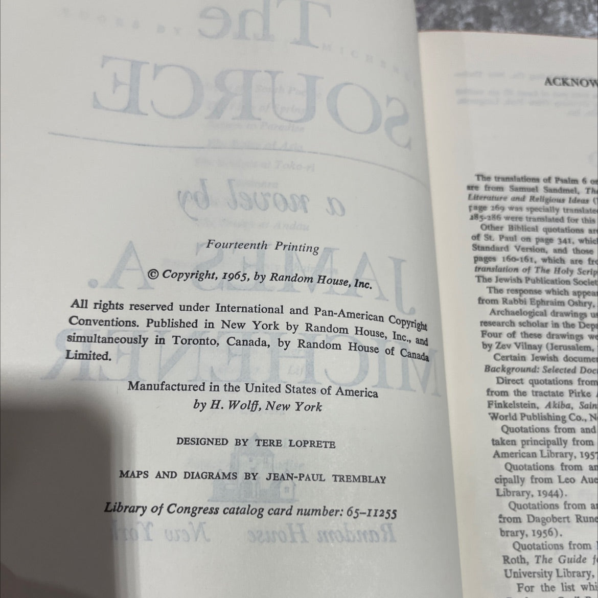 the source book, by james a. michener, 1965 Hardcover image 3