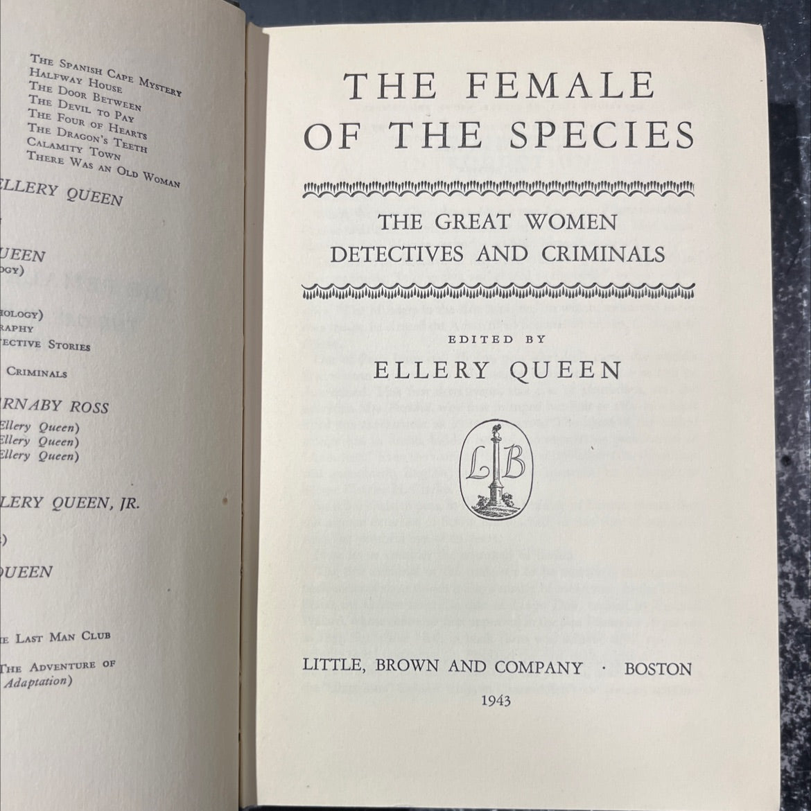 the spanish cape mystery book, by ellery queen, 1943 Hardcover image 2