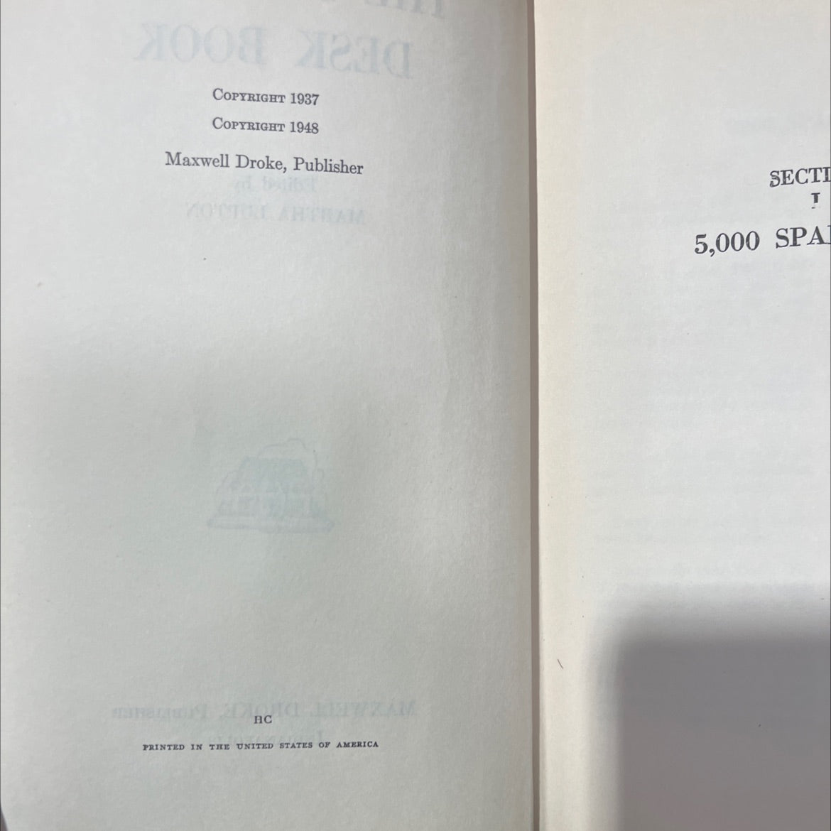 the speaker's desk book book, by martha lupton, 1948 Hardcover image 3